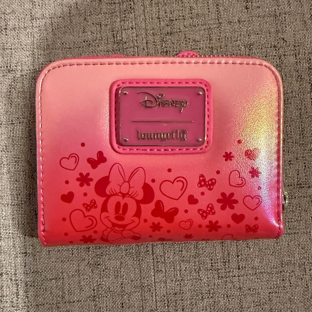 Loungefly Shimmering Pink Minnie Mouse Wallet - Picture 2 of 3